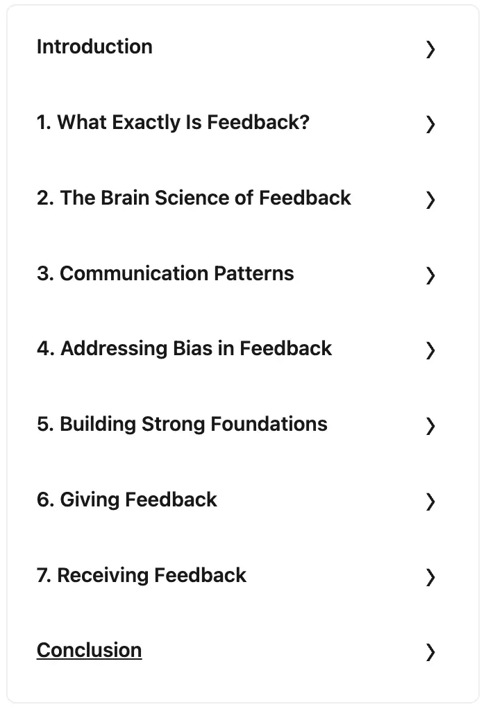 6 steps to effective feedback